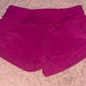 Lululemon pink speed up shorts Size 4